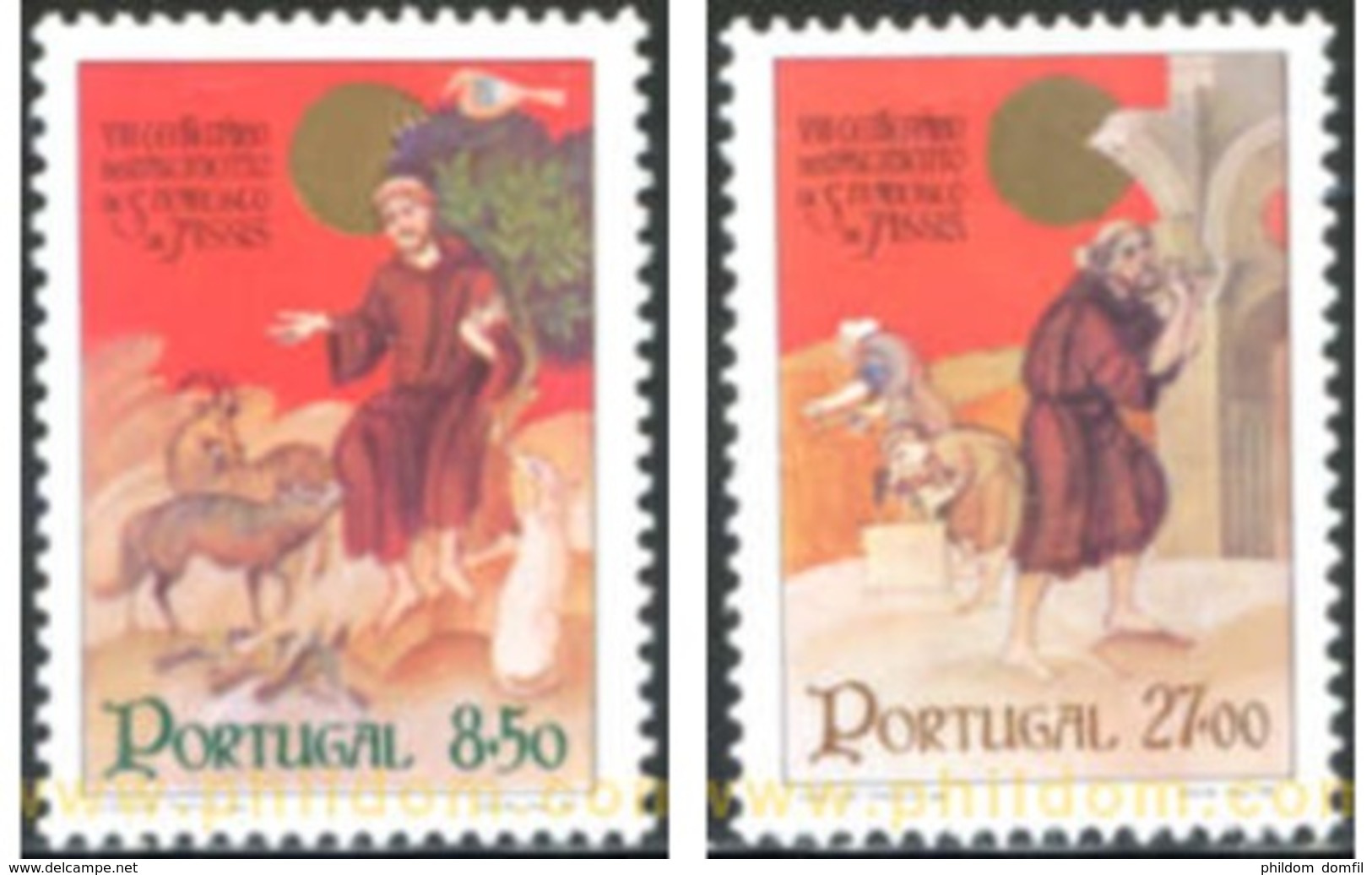 Ref. 125787 * MNH * - PORTUGAL. 1982. 800th ANNIVERSARY OF THE BIRTH OF ST. FRANCIS OF ASSISI . 800 ANIVERSARIO DEL NACI - Unused Stamps