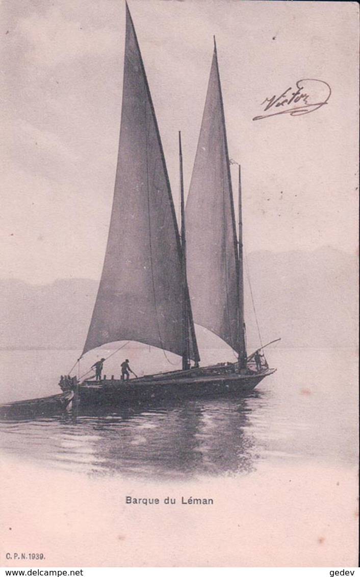 Barque à Voiles Du Léman Pour Le Transport (cpn 1939) - Alpinisme