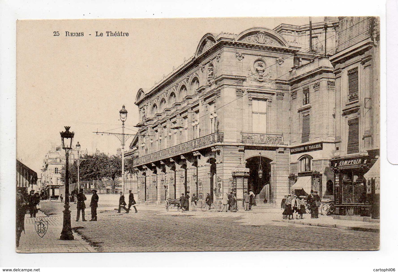 - CPA REIMS (51) - Le Théâtre (belle Animation) - N° 23 - - Reims