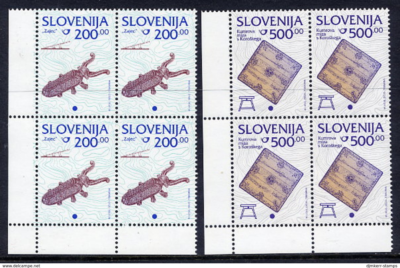 SLOVENIA 1998 Cultural Heritage 200, 500 T In Blocks Of 4 MNH / **.  Michel 245-46 - Slovenia