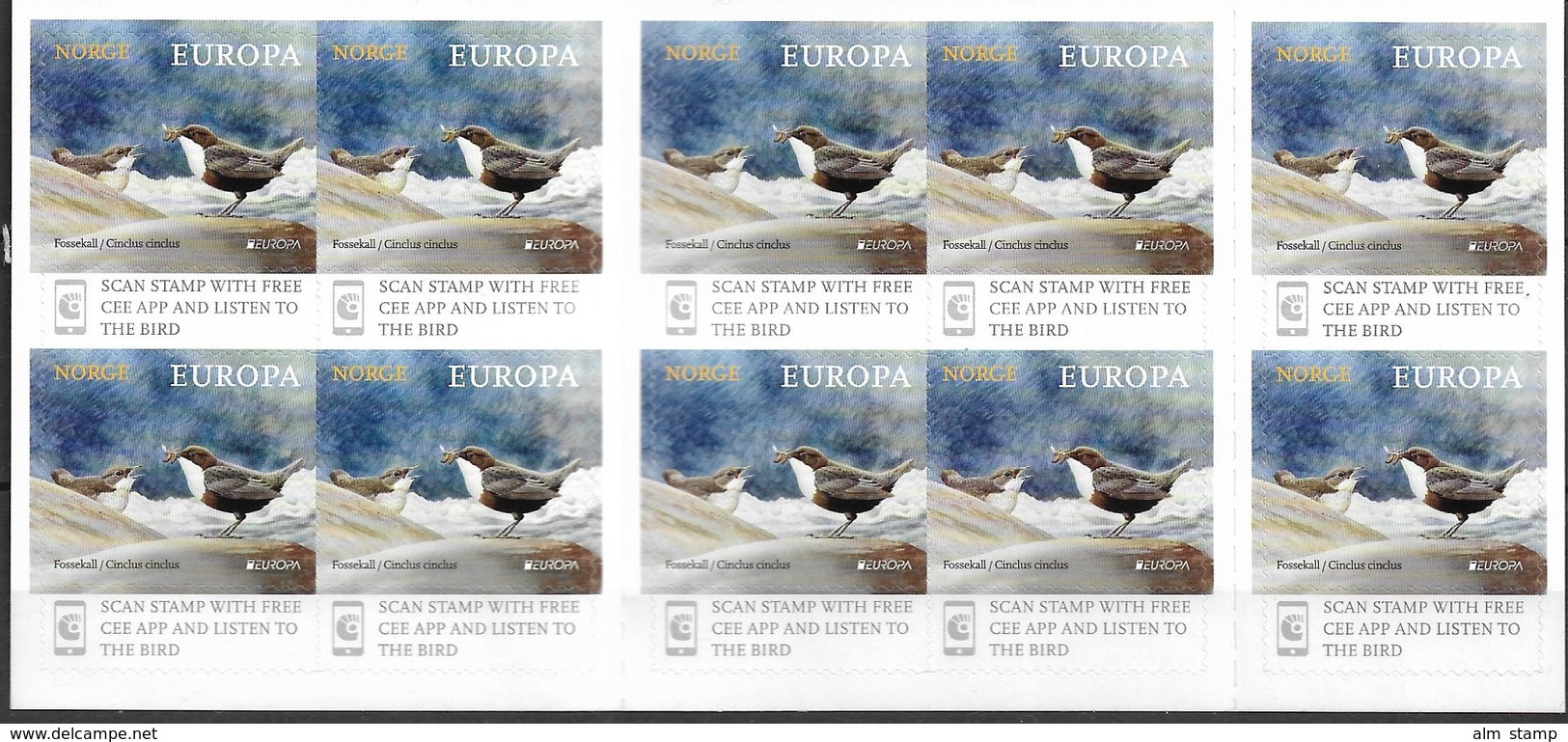 2019   NORWAY/Norwegen **MNH Booklet   EUROPA  -NATIONAL BIRDS - 2019