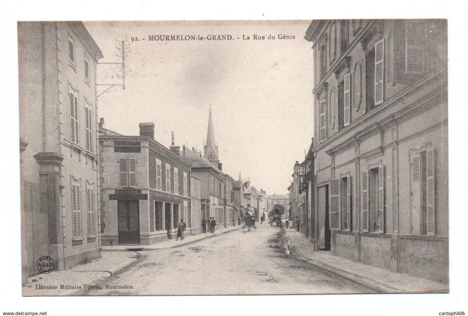 - CPA MOURMELON-LE-GRAND (51) - La Rue Du Génie - Edition Guérin N° 92 - - Mourmelon Le Grand