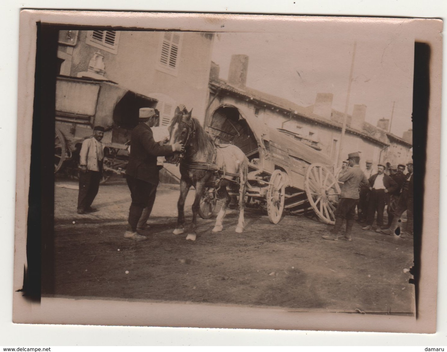 Photo Guerre 1914 1918  Accident De Cahrriot Attelage Cheval - 1914-18