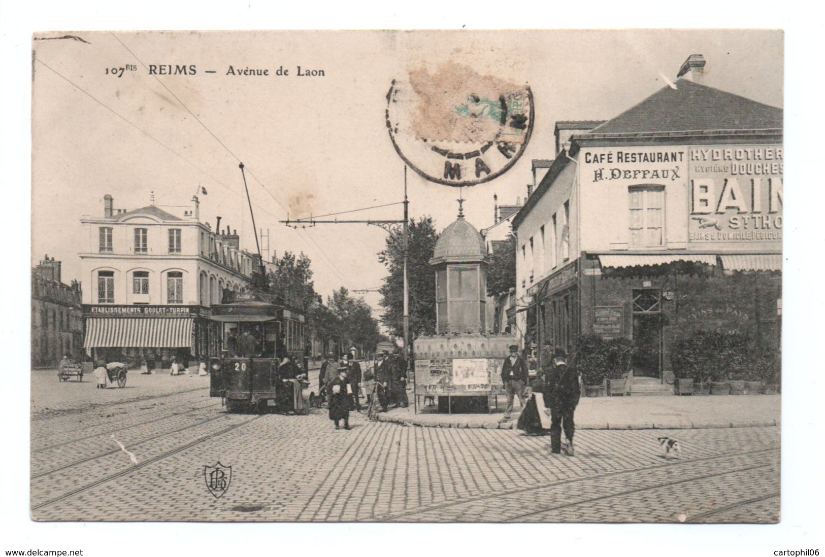 - CPA REIMS (51) - Avenue De Laon (CAFÉ RESTAURANT H. DEFFAUX - ETABLISSEMENTS GOULET-TURPIN) - - Reims