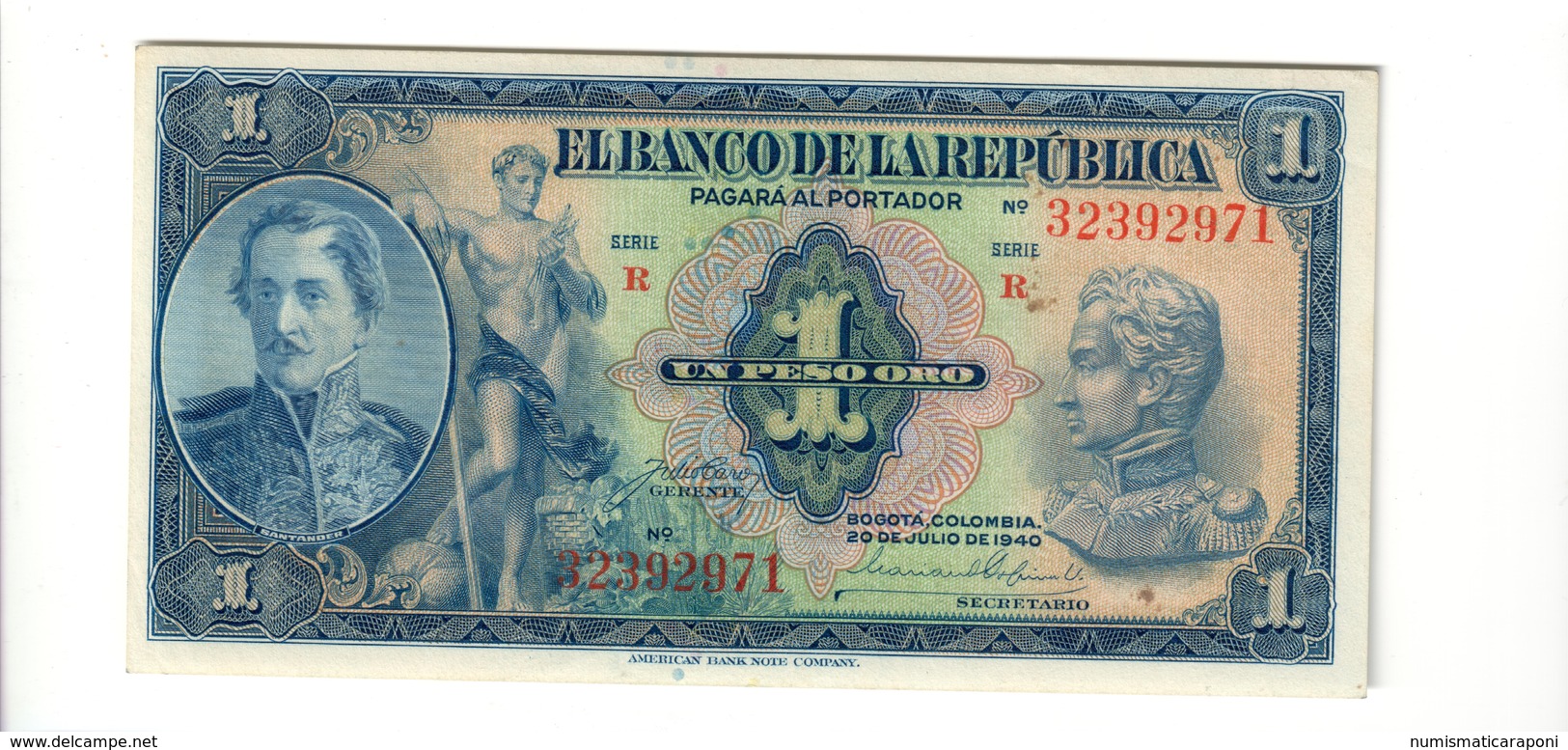 Colombia 1 Peso Oro 1940 Spl/sup Lotto 2509 - Colombia