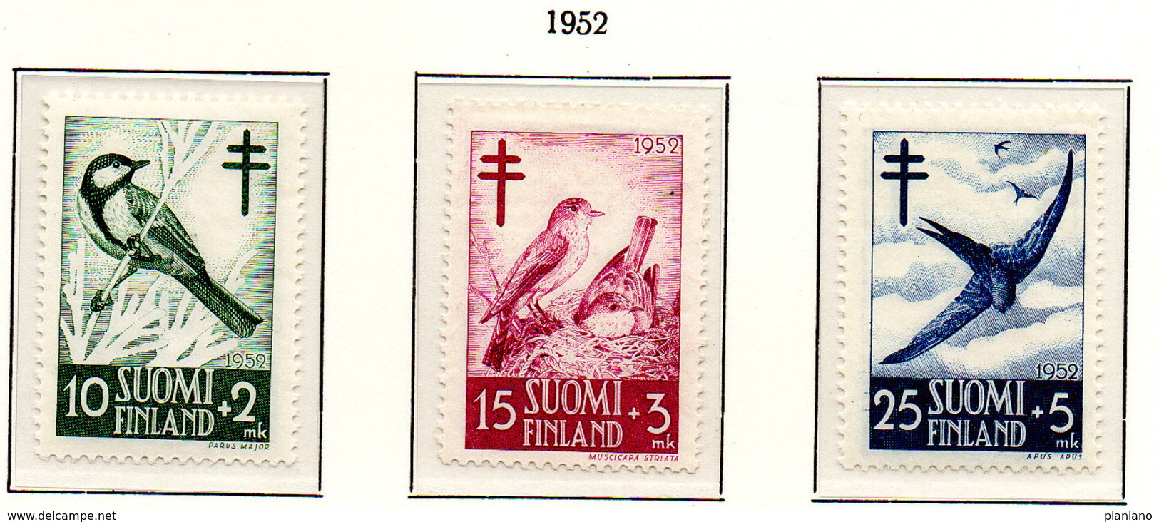 PIA - FINLANDIA  - 1953 : Pro Tubercolotici - Uccelli - (Yv 396-98) - Malattie