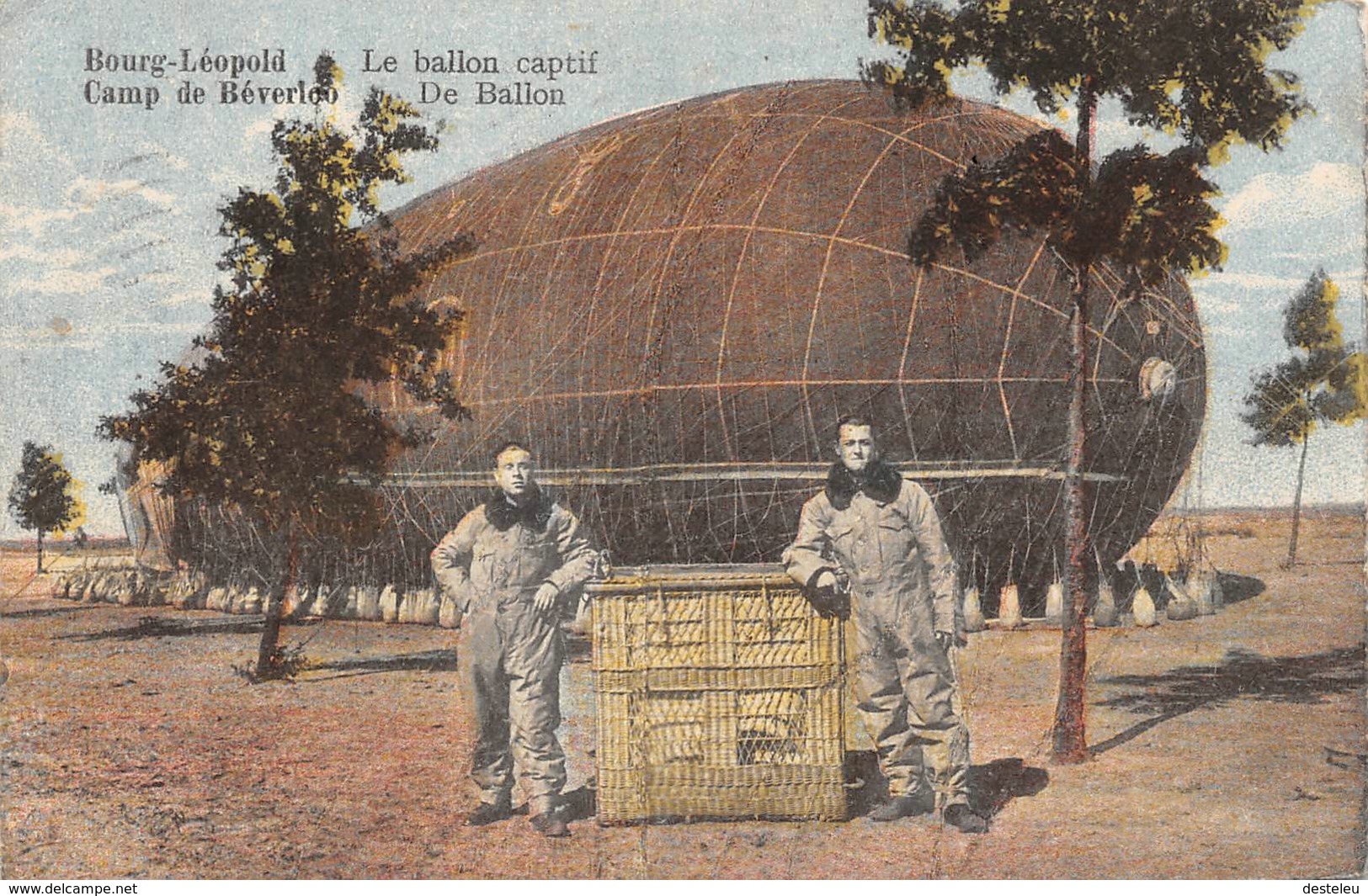 Bourg-Léopold Le Ballon Captif Camp De Béverloo 1930 - Dirigeables