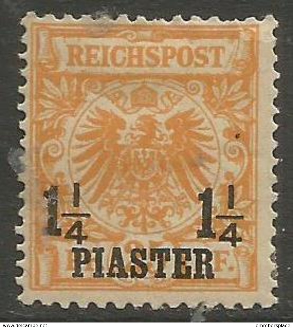 German Offices Turkish Empire - 1889 German Eagle Overprint 1.25pi/25pf MH *   Sc 11 - Turkey (offices)