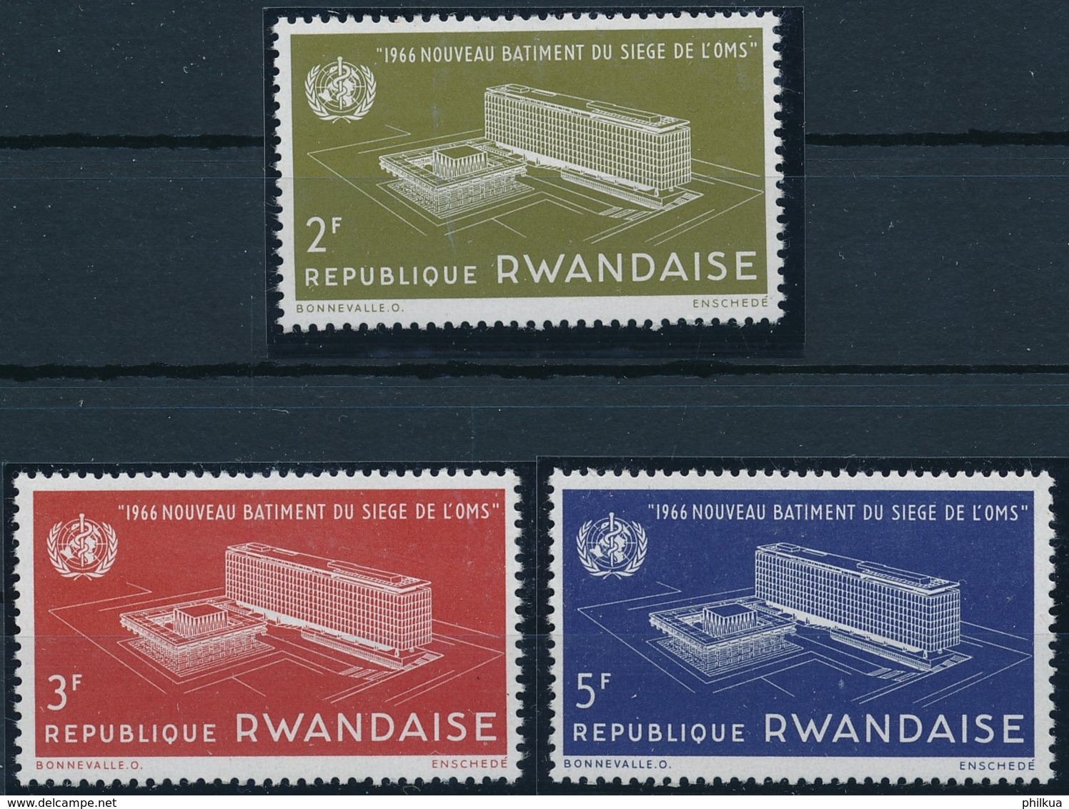 RWANDAISE - OMS - Weltgesundheitsorganisation - 3 Werte Postfrisch/** - Autres & Non Classés