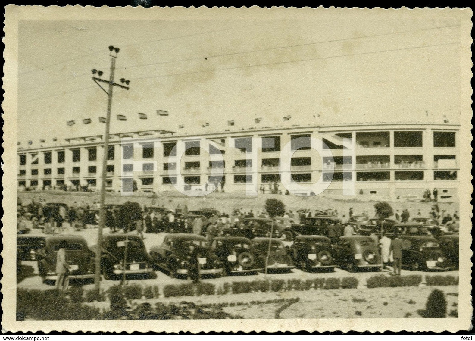 1950 ORIGINAL AMATEUR PHOTO FOTO COCHES STADIUM STADE VICENTE CALDERON MADRID ESPANA SPAIN BT6 - Orte