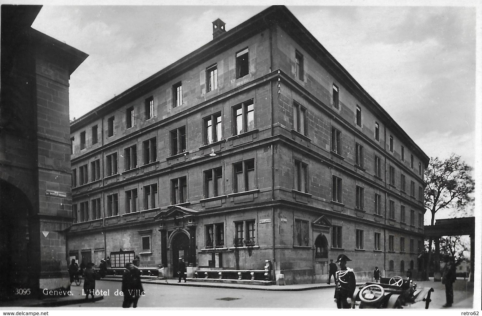 GENÈVE / GENF → L'Hotel De Ville Mit Oldtimer Anno 1938 - Genève