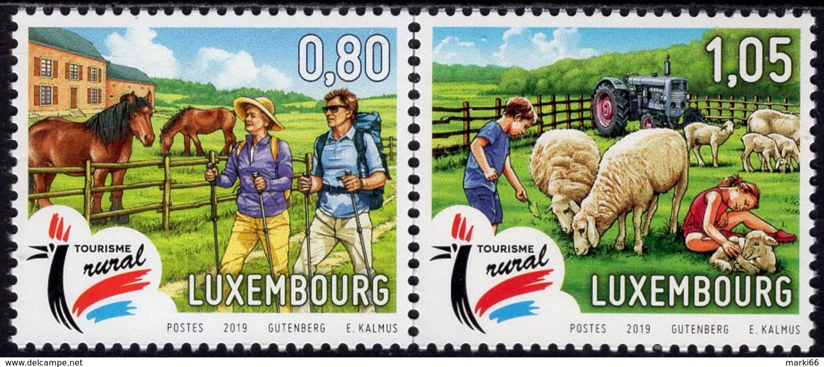 Luxembourg - 2019 - Rural Tourism - Mint Stamp Set - Neufs