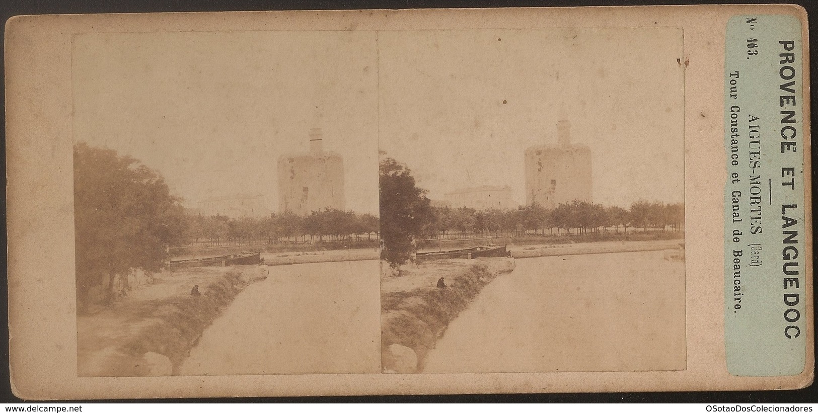 STEREO France - Stereoscopic Provence Et Languedoc - Aigues - Mortes (Gard) - Tour Constance Et Canal De Beaucaire - Visionneuses Stéréoscopiques