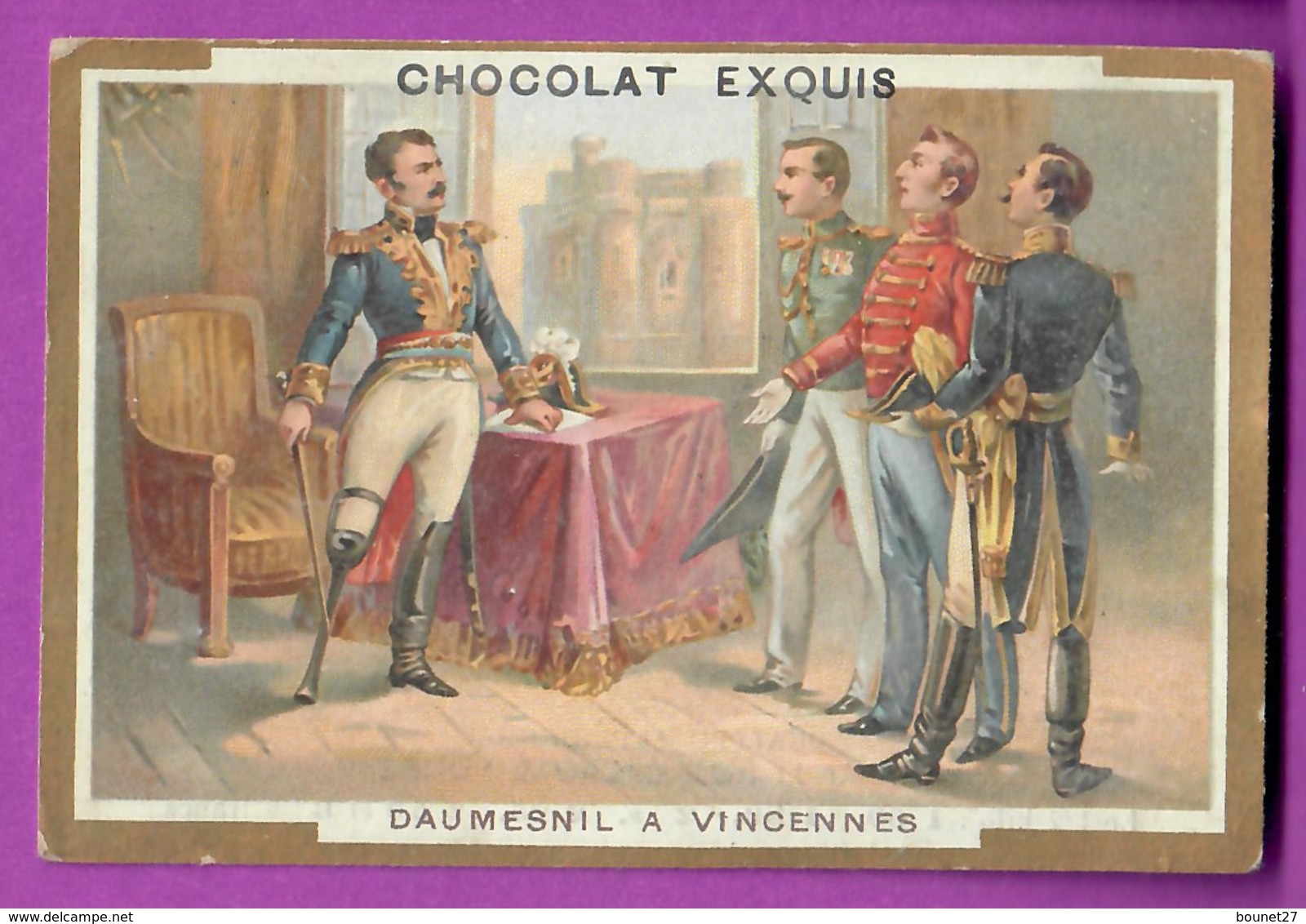 Chromo Image CHOCOLAT EXQUIS -  Grand Evénements - Daumesnil à Vincennes (encadré Doré) - Other & Unclassified