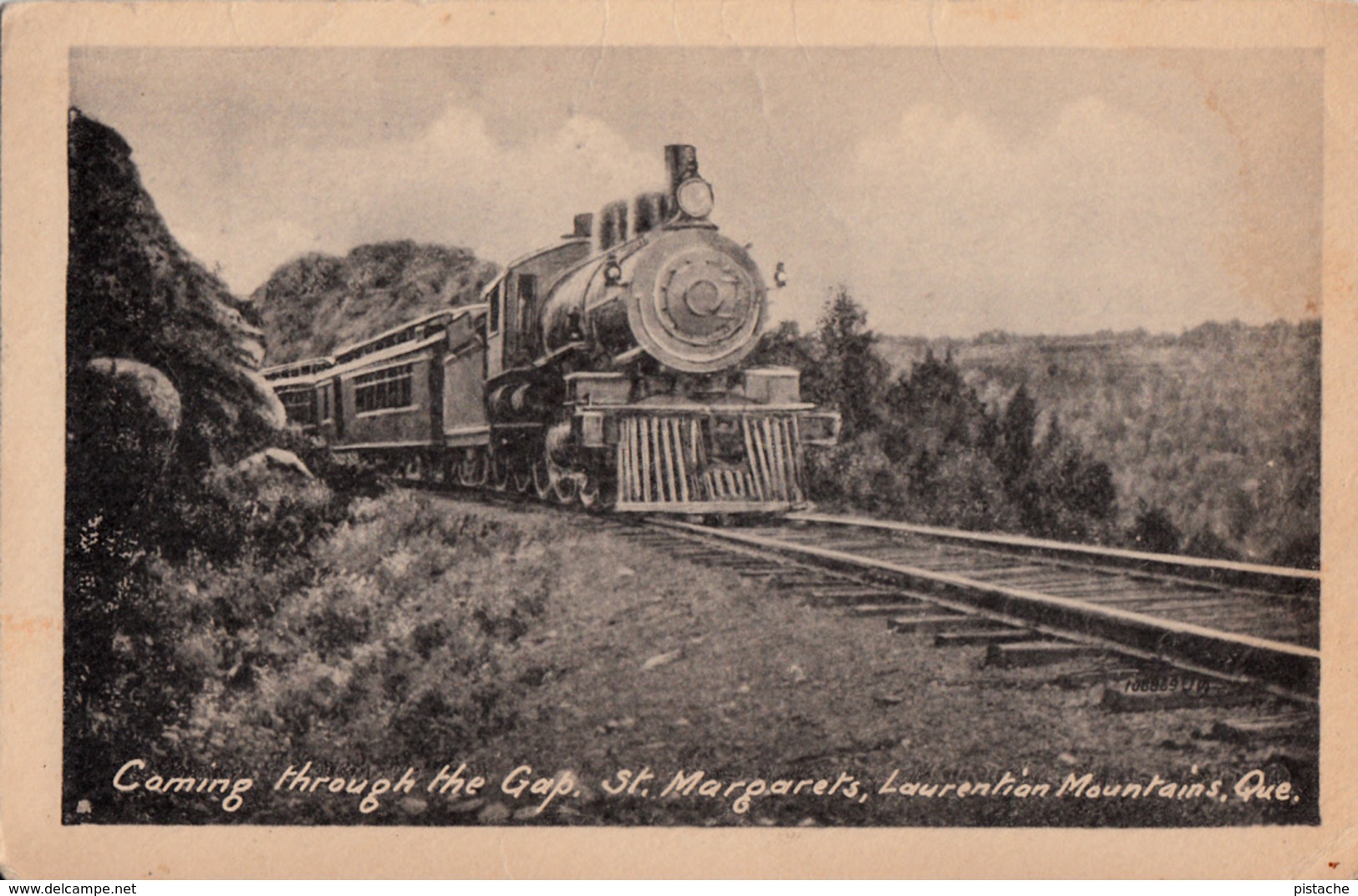 St. Margarets Marguerite Laurentian Laurentides - Train Locomotive - Written 1921 - 2 Scans - Sherbrooke