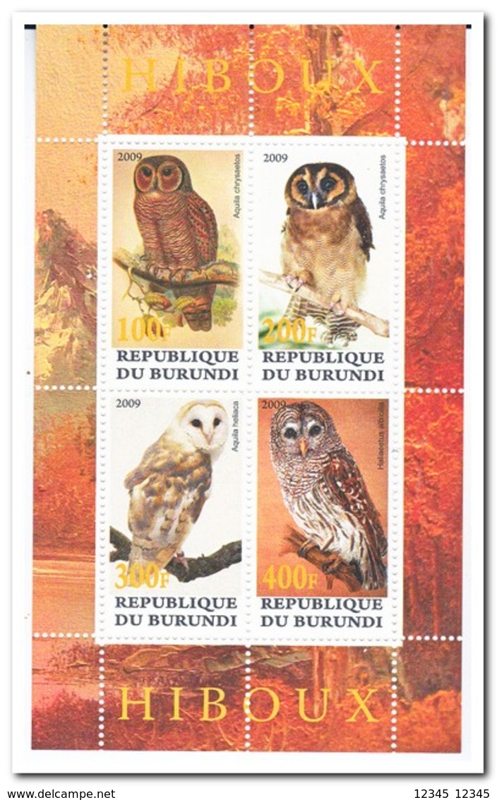 Burundi 2009, Postfris MNH, Birds, Owls - Ongebruikt