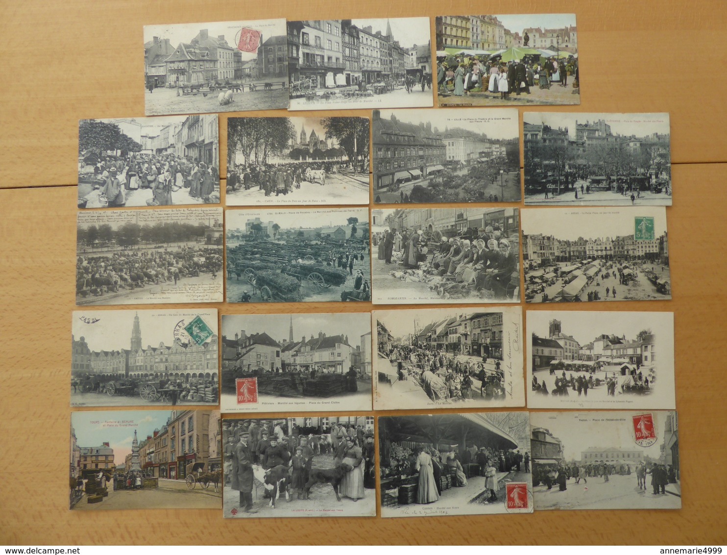 FRANCE Lot De 19 Bonne Cartes Sur Les Marchés - 5 - 99 Postcards