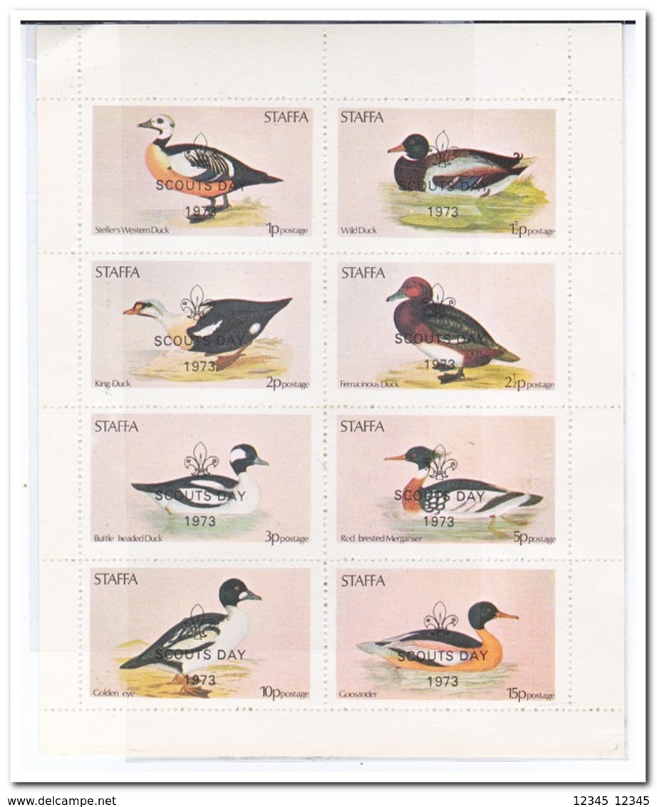 Staffa 1973, Postfris MNH, Birds, Scoutsday - Schotland