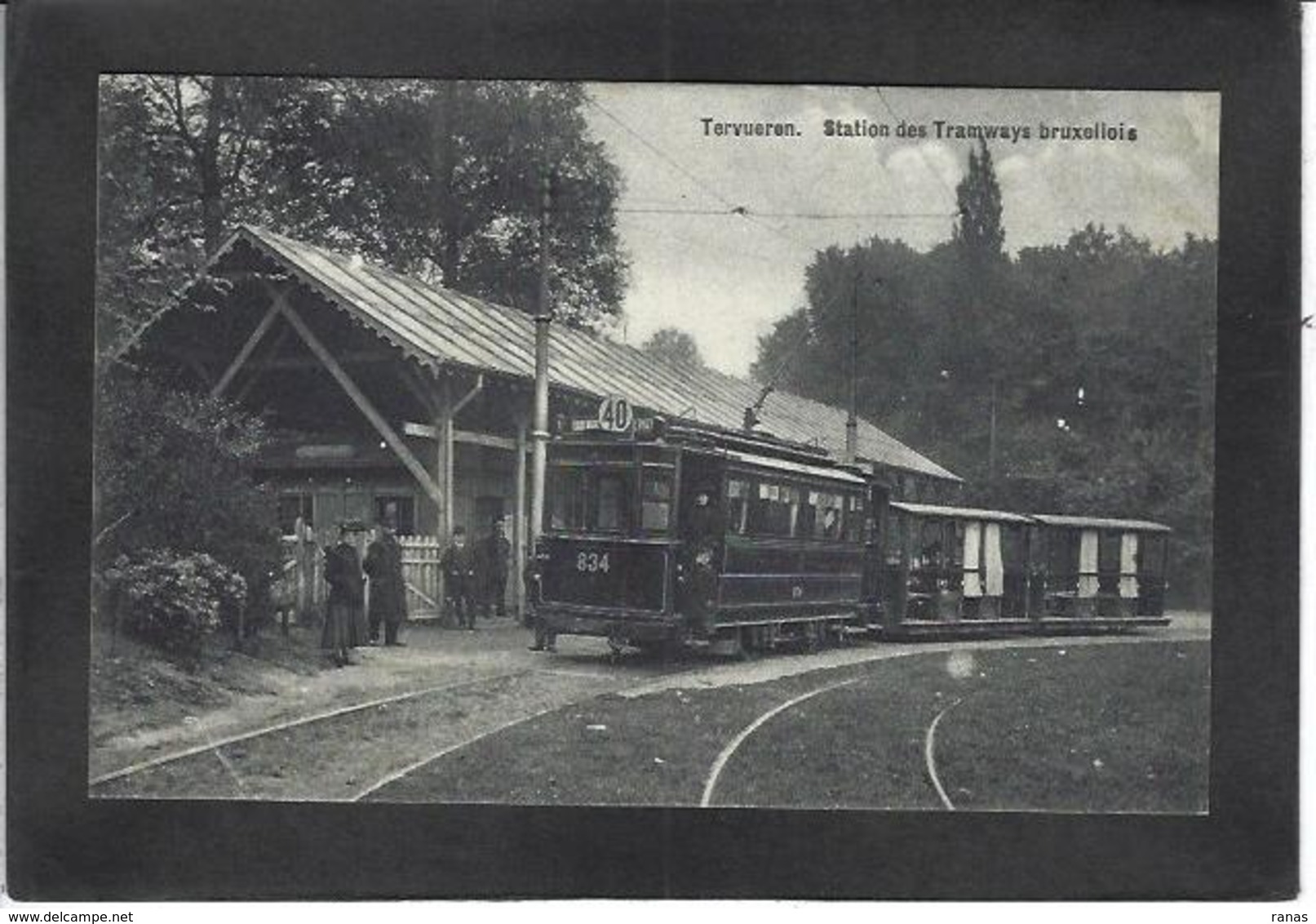 CPA Belgique Belgia Belgie Non Circulé Station Des Tramways Chemin De Fer - Vervoer (openbaar)