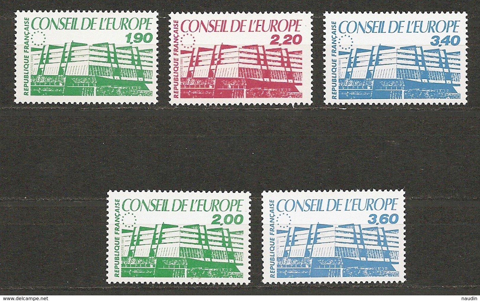 1827-Timbres De Service, N° 93 à 97 ** T.B. - Neufs