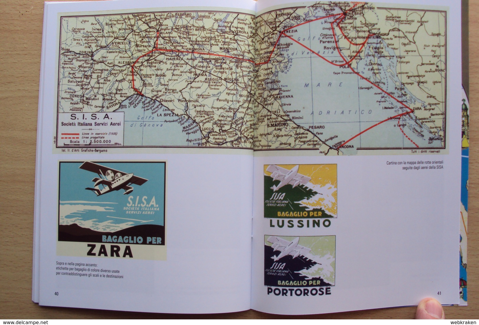 TRIESTE LIBRETTO COMMEMORATIVO VOLO AEREO DELLA SISA TRIESTE ZARA AVIAZIONE AERONAUTICA - Collections