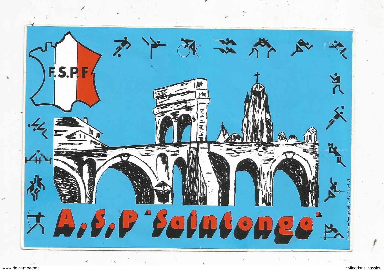 Autocollant , Sports , F.S.P.F , A.S.P SAINTONGE - Aufkleber