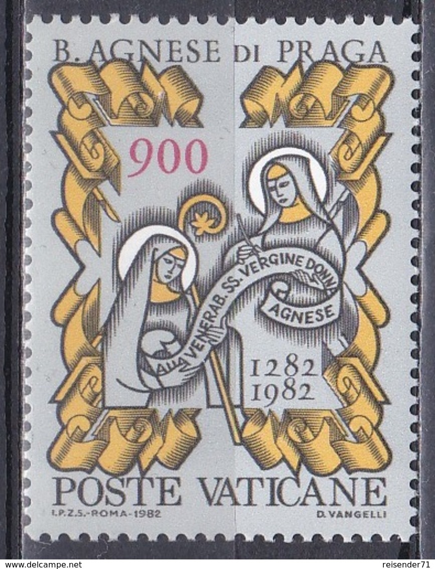 Vatikan Vatican 1982 Religion Christentum Persönlichkeiten Selige Agnes Von Böhmen Bessarione Heilige Klara, Mi. 804 ** - Ungebraucht