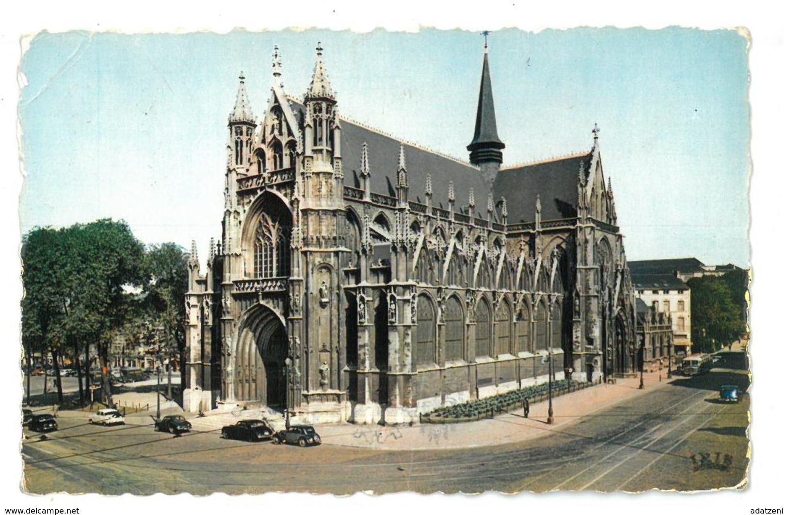 Belgio  Bruxelles Brussel Eglise N.D. Du Sablon Notre-Dame Du Sablon Viaggiata Anni 60 Condizioni Come Da Scansione - Monumenti, Edifici