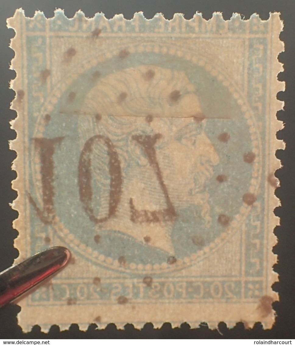 FD/3217 - NAPOLEON III N°22 - GC 107 : ANICHE (Nord) INDICE 4 - PIQUAGE DECALE - 1862 Napoleon III