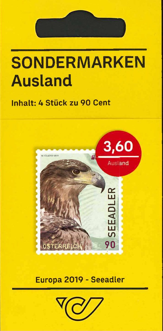 H01 Austria 2019  Europa 2019 - White-Tailed Eagle MNH Postfrisch Booklet - Ungebraucht