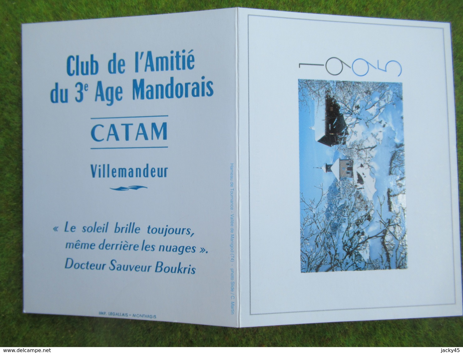 Calendrier De Poche 1995 "CATAM" (Club De L'Amitié Du 3è Age Mandorais  Villemandeur Loiret - Small : 1991-00