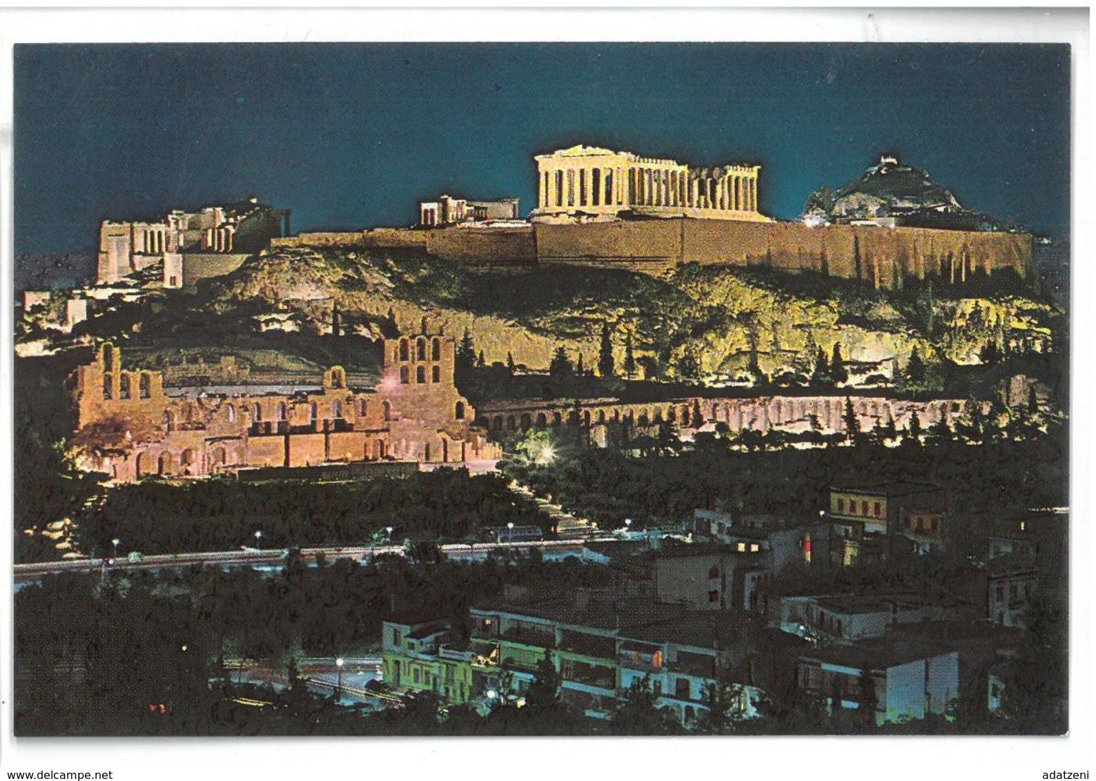Grecia Hellas Greece Athens Acropolis By Night Non Viaggiata Condizioni Come Da Scansione - Grecia
