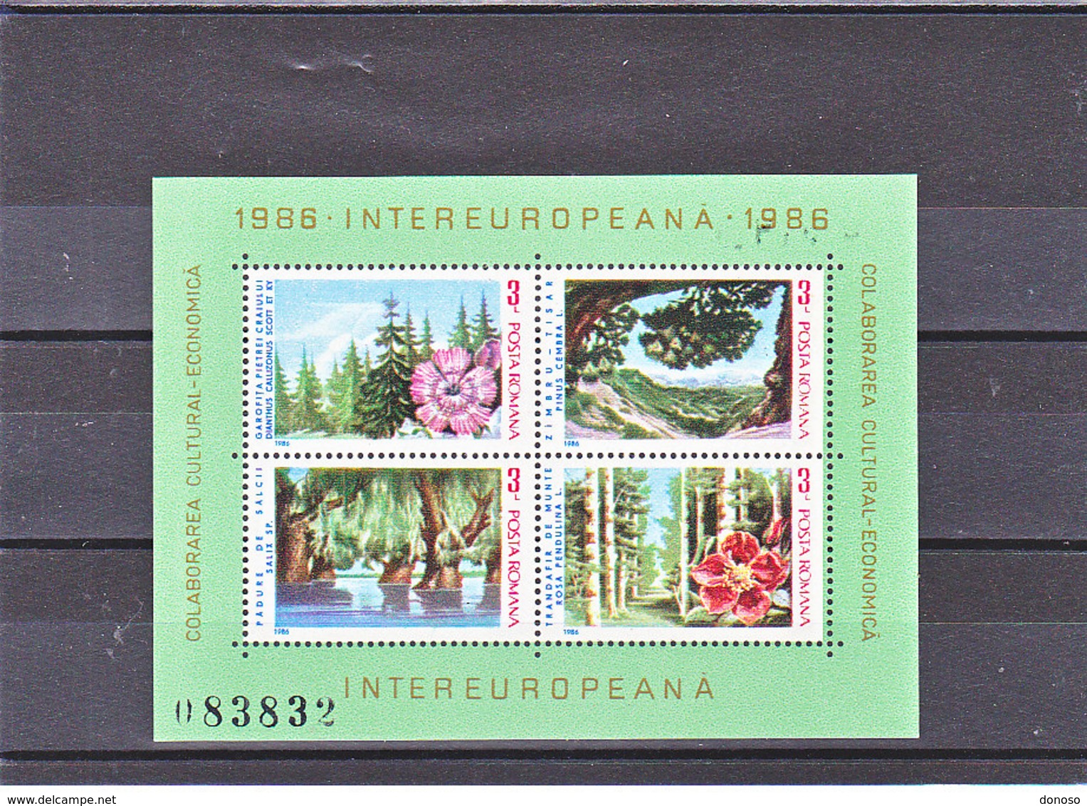 ROUMANIE 1986 FLEURS Yvert BF 181 NEUF** MNH - Neufs