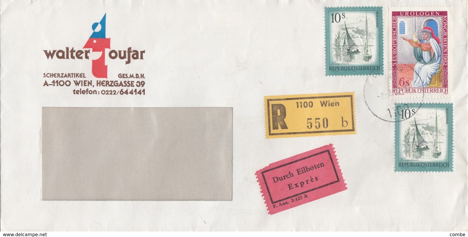 COVER AUSTRIA. 1982. REGISTERED EXPRES WALTER TOUFAR WIEN TO FRANKREICH. - Other & Unclassified