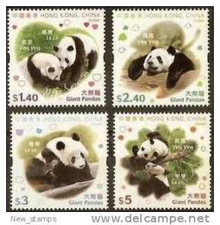 Hong Kong 2008 Giant Panda 4v MNH - Unused Stamps