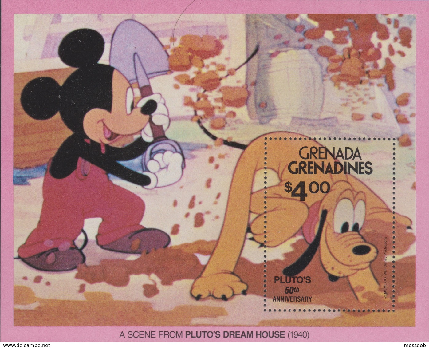 GRENADA GRENADINES - DISNEY - 1930 -1980 PLUTO'S 50th ANNIVERSARY - Disney