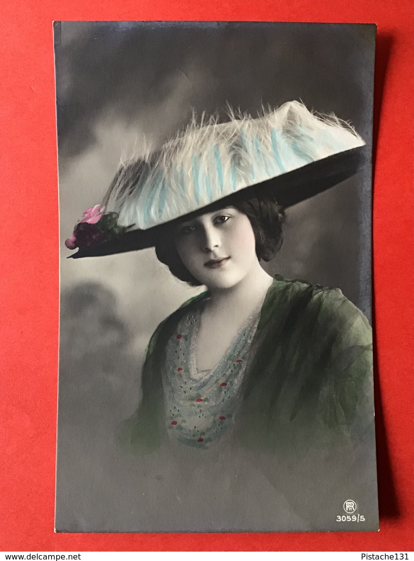 1911 - MODE - JEUNE BEAUTE AVEC GRAND CHAPEAU - MOOIE JONGE DAME MET GROTE HOED - Mode