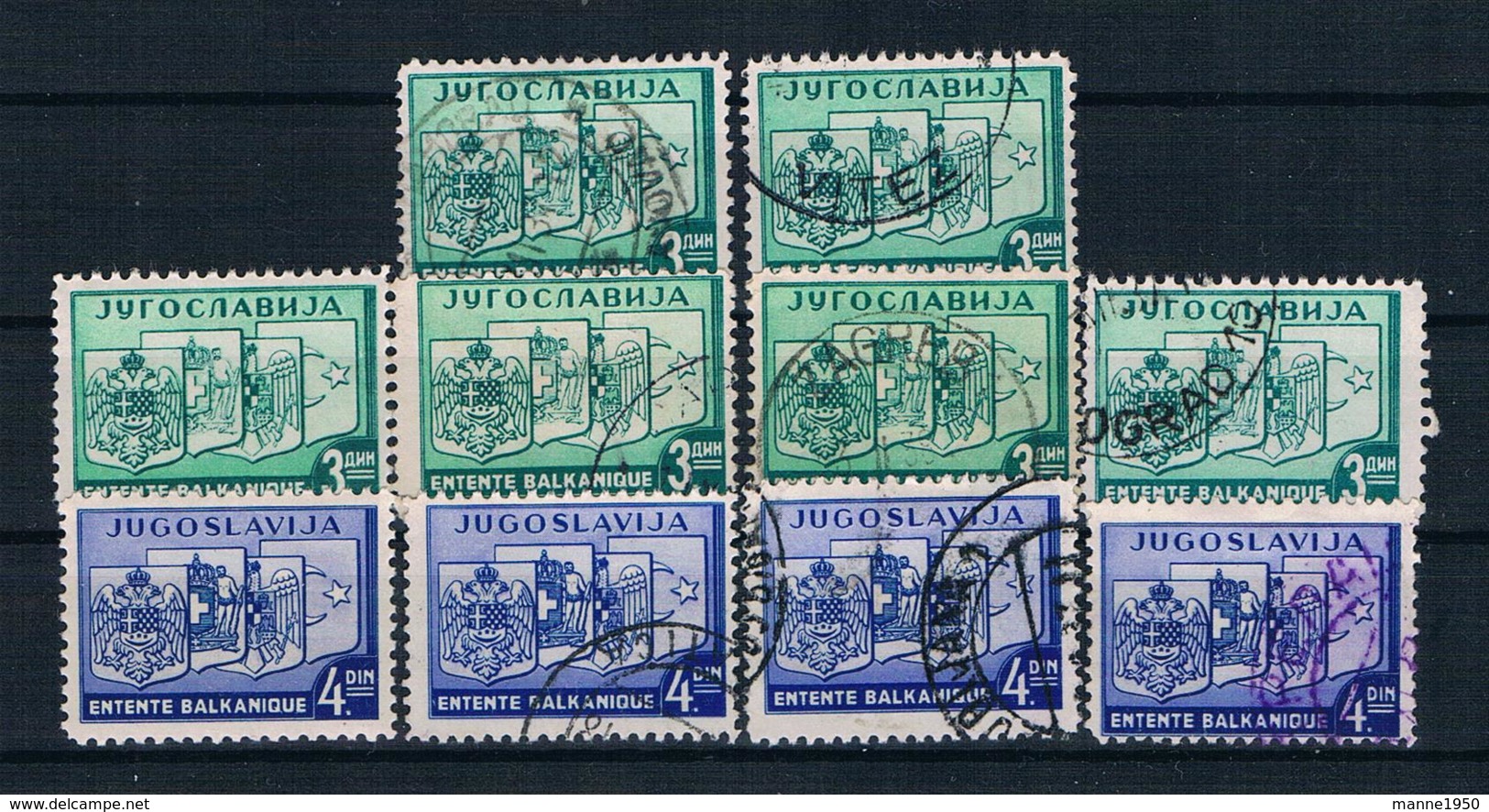 Jugoslawien 1937 Mi.Nr. 348/49 Posten Gestempelt - Used Stamps