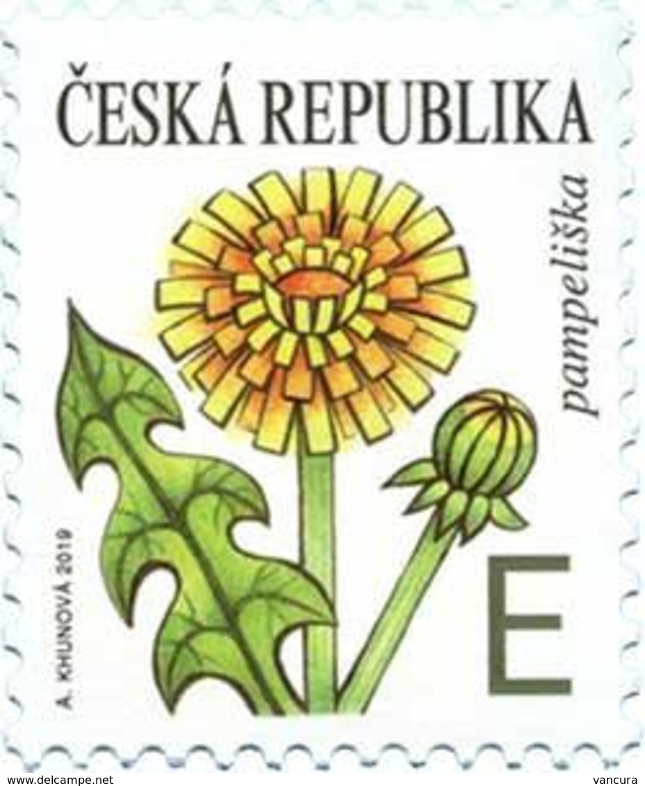 ** 1032 Czech Republic Dandelion 2019 - Unused Stamps