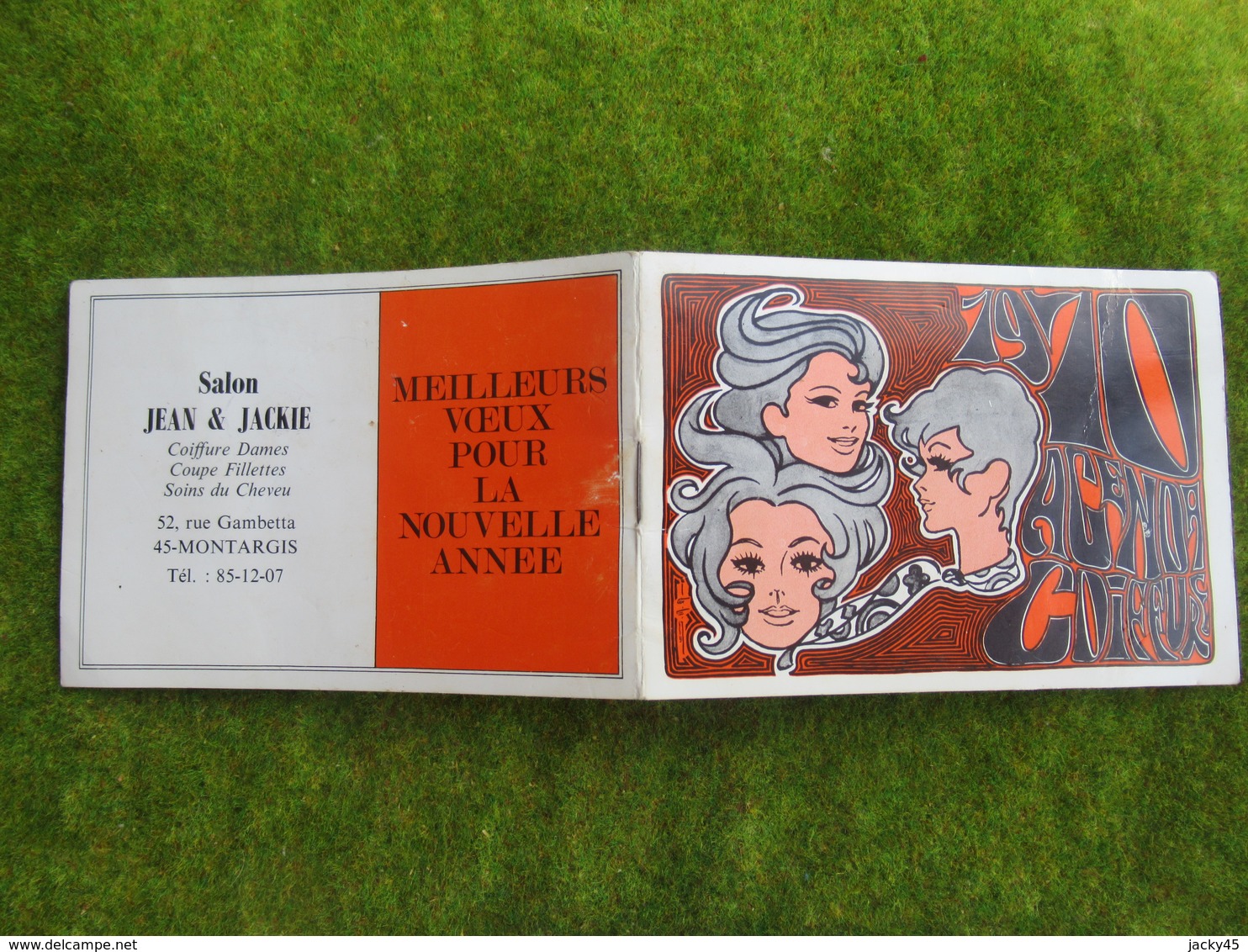 Calendrier De Poche 1970 Salon De Coiffure "Jean & Jackie" à Montargis (Loiret) - Petit Format : 1961-70