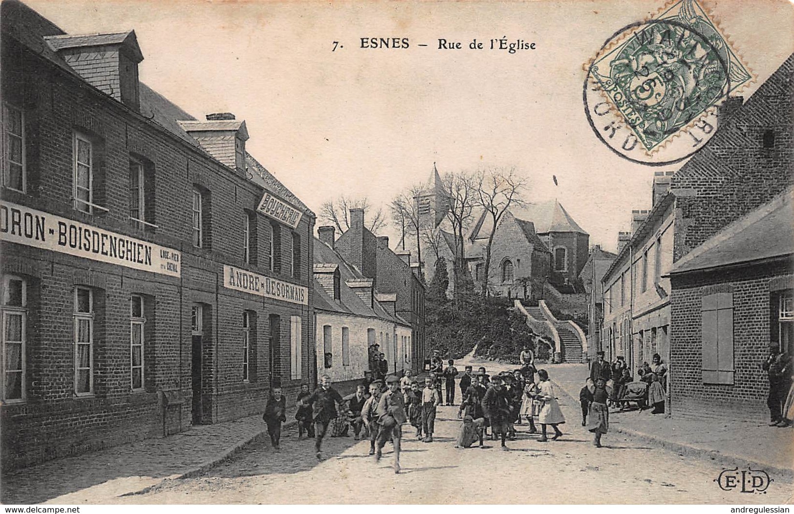 CPA ESNES - Rue De L' Eglise - Sonstige & Ohne Zuordnung