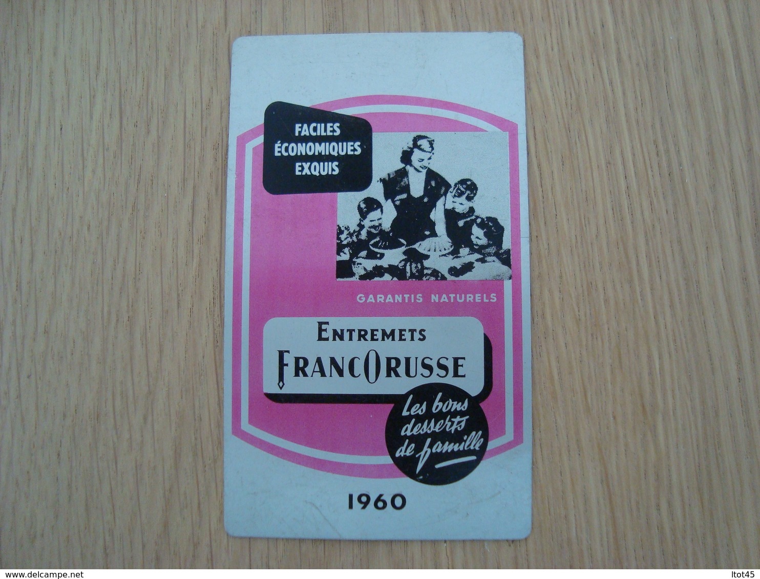 CALENDRIER EN METAL FRANCORUSSE 1960 - Petit Format : 1941-60