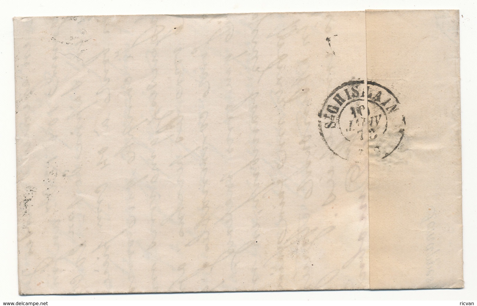 1873 BRIEF MET COB 30 V. JEMM APES N.HORNU(aankomst:St GHISLAIN) Zie Scan(s) - 1869-1883 Léopold II