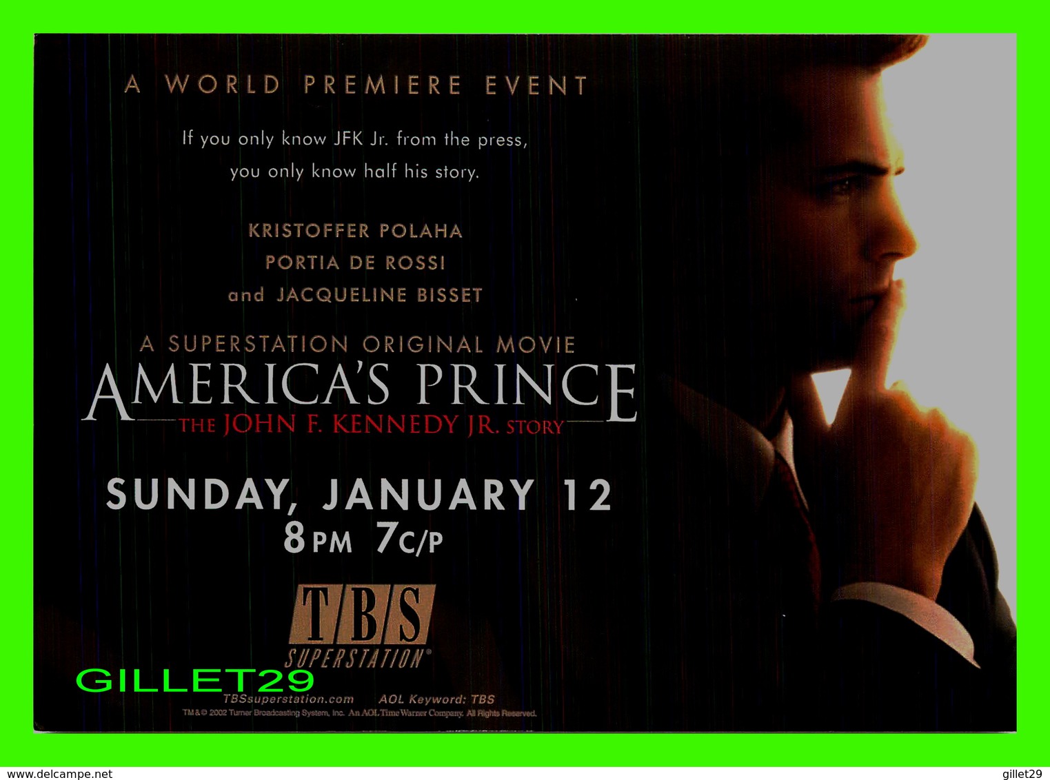 AFFICHES DE FILM -  " AMERICA'S PRINCE " THE JOHN F. KENNEDY JR. STORY- - Affiches Sur Carte