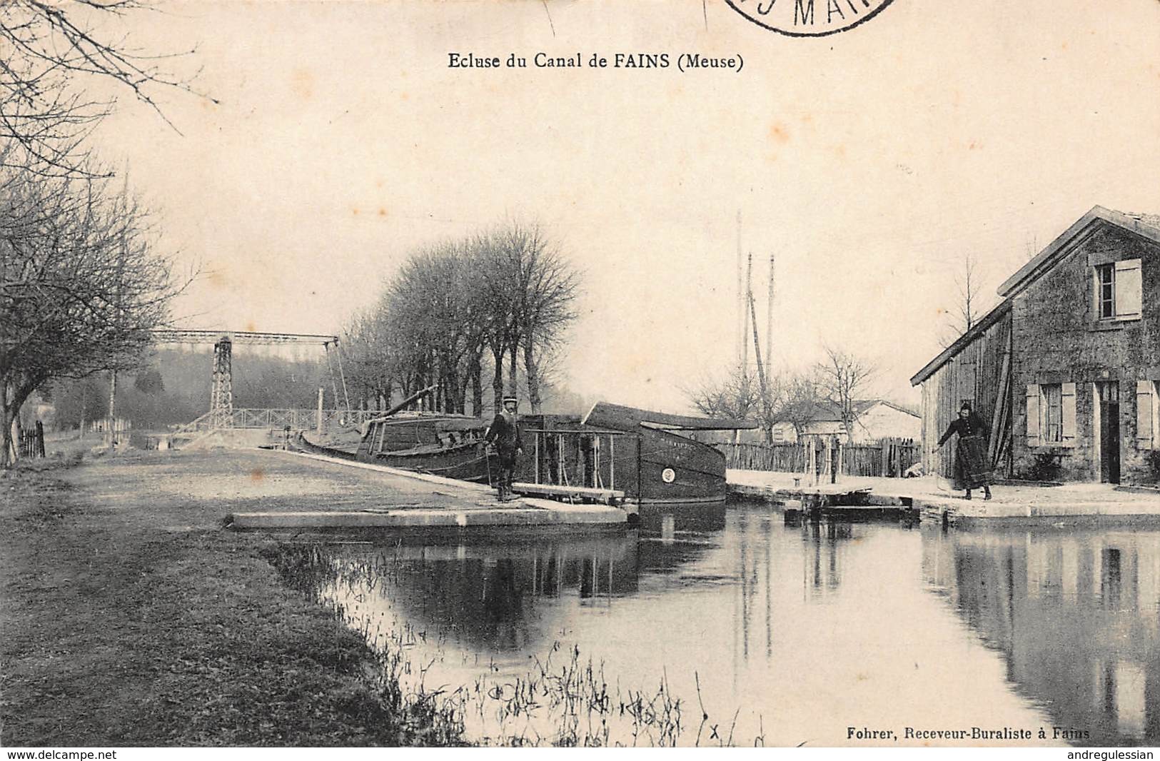 CPA Ecluse Du Canal De FAINS ( Meuse ) - Autres & Non Classés