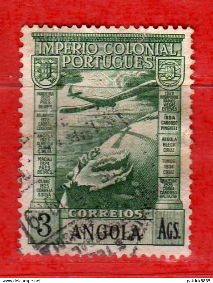 (Us.3) ANGOLA - ° 1938 - Aviation - Air Plane - P.A, Yvert. 6. Used - Usati.  Vedi Descrizione - Angola