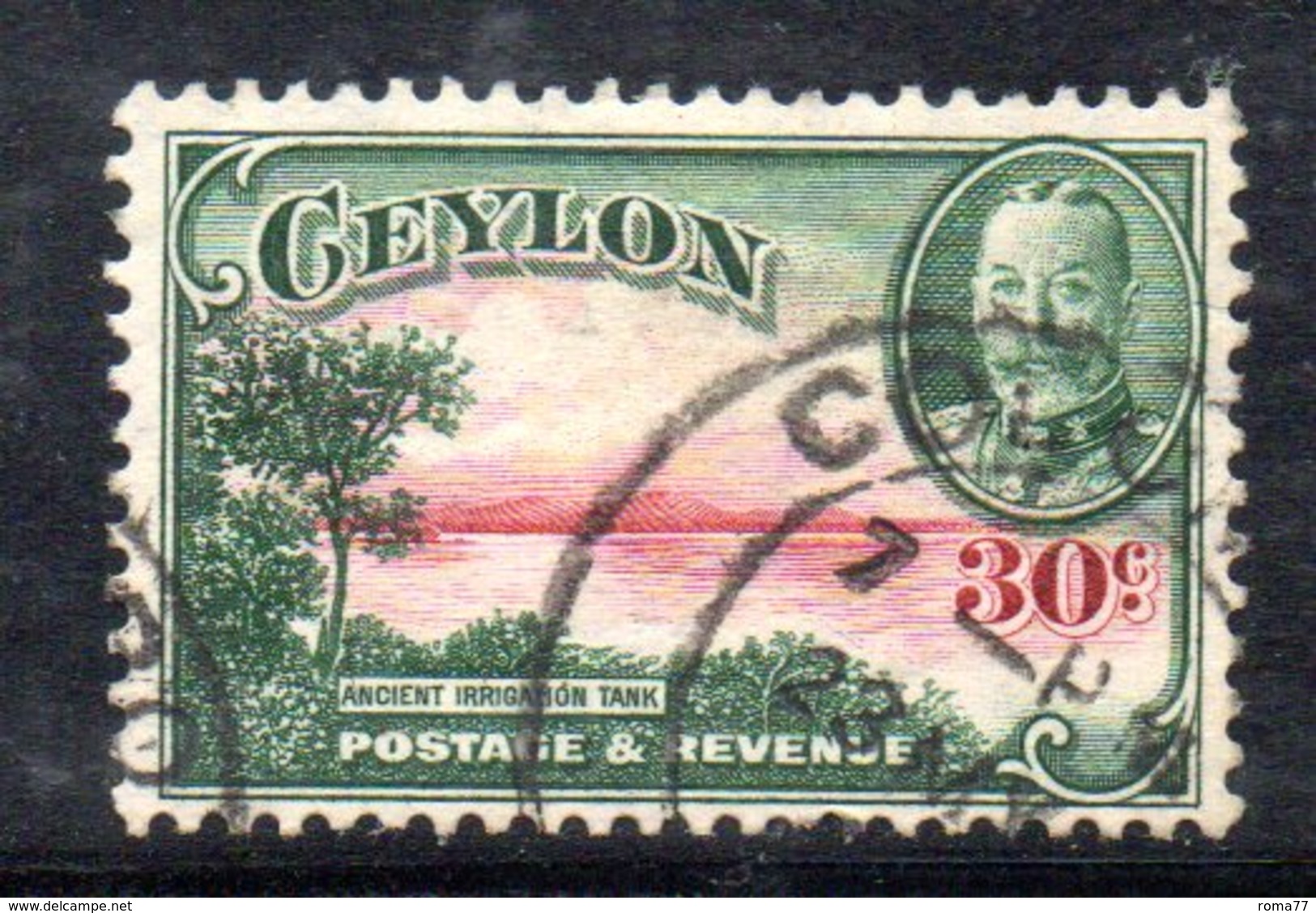 APR1014 - CEYLON 1935 ,  Yvert N. 246  Usato  (2380A) Fil. Multiscript CA - Ceylon (...-1947)