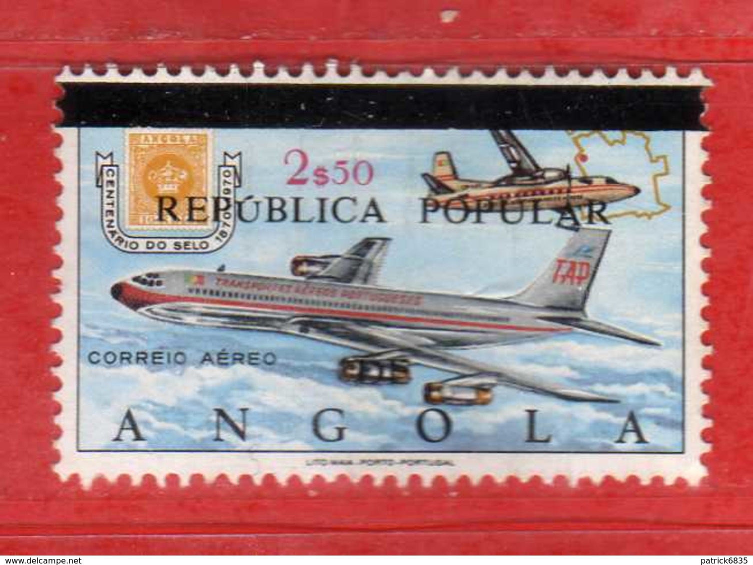 (Us.3) ANGOLA - ° 1980- Airmail  Aviation - Air Plane - P.A, Yvert. 26. Surchargés Used   Vedi Descrizione - Angola