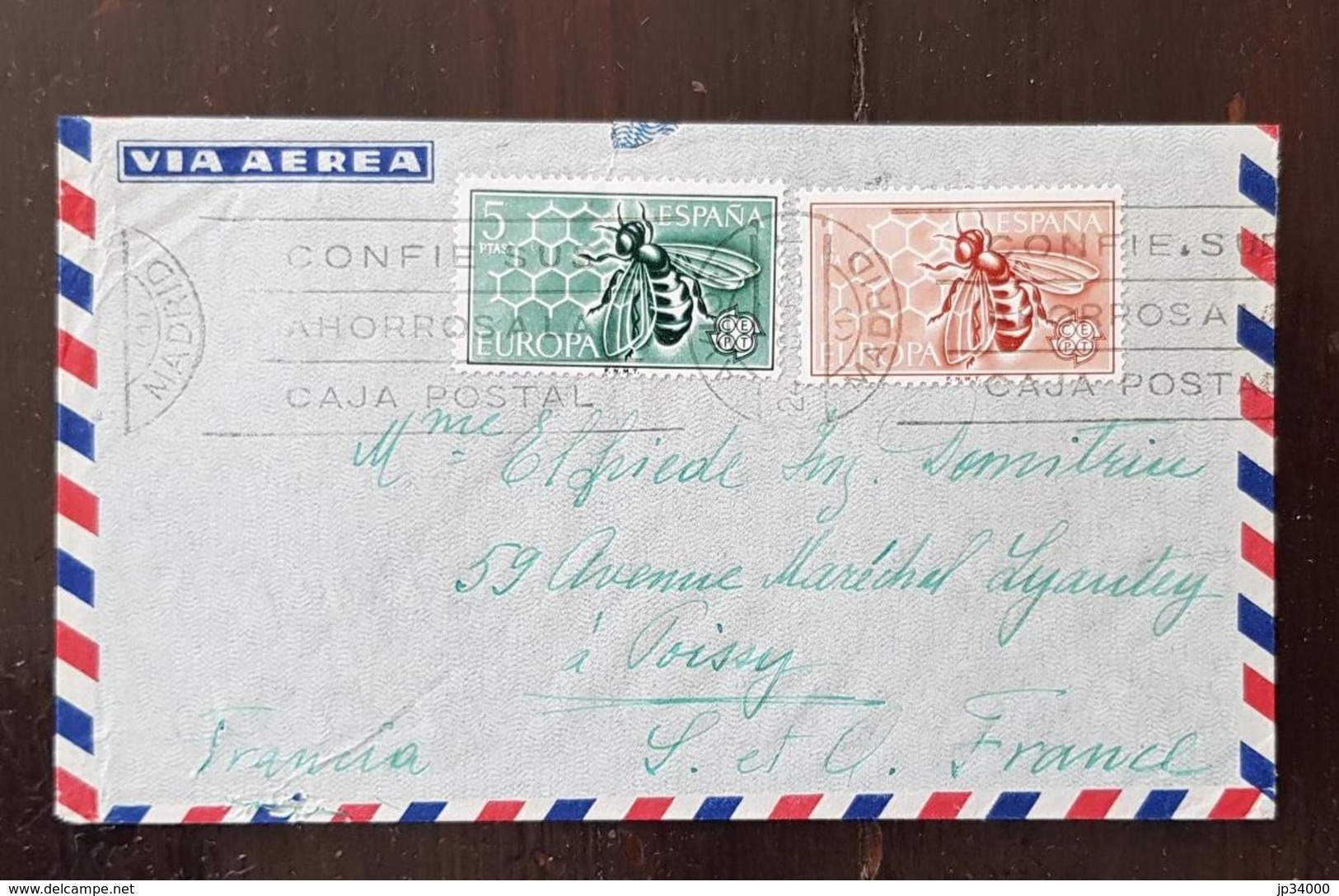 ESPAGNE Abeilles, Abeille, Bees, Abejas,  Yvert 1119/20 Sur Lettre Espagne Vers La France Cachet 1962 - Api