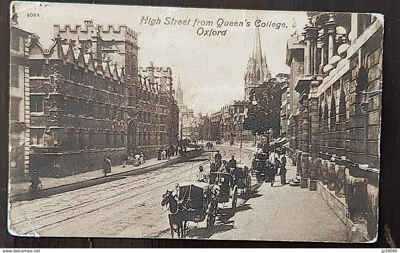 OXFORD: High Street From Queen's College Oxford. Carte Animée Attelages, Caleches - Oxford